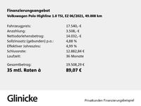 Gebraucht VW Polo 110 PS (80 kW) 2021 Schwarz Limousine