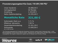 gebraucht Kia Ceed Platinum DCT 1.5 T-GDI Navi Memory Sitze Klimasitze