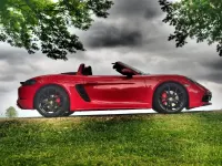 Brugt Porsche 718 Boxster 366 HK (269 kW) 2018 Rød Cabriolet