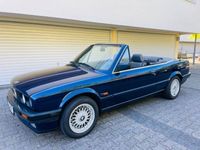 gebraucht BMW 318 Cabriolet E30 i mauritiusblau Vollleder grau 3er