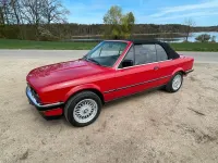 Gebraucht BMW 325 Cabriolet Sport Line 170 PS (125 kW) 1987 Rot Cabrio