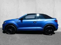 Gebraucht VW T-Roc Cabriolet R-line 150 PS (110 kW) 2022 Ravennablau matt/schwarz (metallic) Cabrio