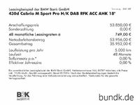gebraucht BMW 430 d Cabrio M Sport Pro H/K DAB RFK ACC AHK 18"