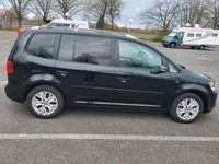 gebraucht VW Touran schwarz 2.0 TDI Diesel Life Navi 140 PS