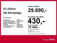 Gebraucht BMW X3 Advantage 184 PS (135 kW) 2021 Alpinweiss iii SUV