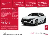Gebraucht Audi Q8 e-tron S-Line 300 kW (408 PS) 2023 Gletscherweiß metallic SUV