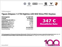 gebraucht VW Tiguan Allspace 1.5 TSI Highline LED SHZ Klima P