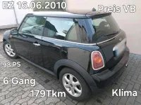 Gebraucht Mini ONE 98 PS (72 kW) 2010 Schwarz Kleinwagen