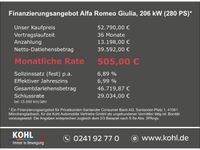 gebraucht Alfa Romeo Giulia Veloce 2.0 Turbo 280 PS AT8 4x4 Panorama Navi LED