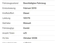 Gebraucht VW Golf VII 105 PS (77 kW) 2013 Blau Kombi