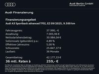 Gebraucht Audi A3 Advanced Plus 150 PS (110 kW) 2025 Distriktgrün metallic Limousine