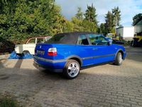 gebraucht VW Golf Cabriolet Bj. 97, HU 7/25, Color Concept blau, 90 PS, Alu