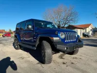 Gebraucht Jeep Wrangler Unlimited Sahara 200 PS (147 kW) 2019 Ocean blue metallic SUV