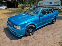 Gebraucht Ford Escort Cabriolet 102 PS (75 kW) 1989 Blau Cabrio