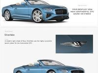 Neu Bentley Azure 549 PS (403 kW) 2026 Blau Cabrio