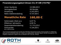 gebraucht Citroën C3 PureTech 110 S&S ORIGINS Navi Sitzheizung Kamera