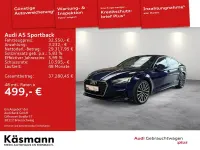 Gebraucht Audi A5 Sportback Basis 204 PS (150 kW) 2022 Navarrablau metallic Kleinwagen