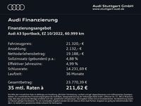 Gebraucht Audi A3 204 PS (150 kW) 2022 Brillantschwarz Limousine