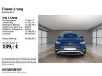 Gebraucht VW T-Cross Active 110 PS (80 kW) 2021 Reef blue metallic (metallic) SUV