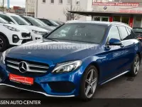 Gebraucht Mercedes C200 AMG line 136 PS (100 kW) 2018 Blau Kombi