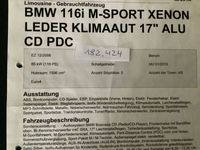 gebraucht BMW 116 1er i M-Sport Xenon 17“ ALU Teilleder Klima….