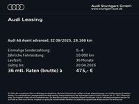 Gebraucht Audi A6 Advanced Plus 245 PS (180 kW) 2025 Mythosschwarz metallic Kombi