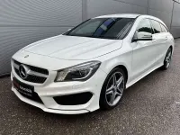 Gebraucht Mercedes CLA180 AMG line 122 PS (89 kW) 2015 Calcitweiss/zirrusweiss Coupé