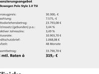 Neu VW Polo Style 116 PS (85 kW) 2025 Deep black perleffekt Limousine