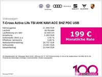 gebraucht VW T-Cross - Active Life TSI AHK NAVI ACC SHZ PDC USB