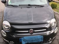 gebraucht Fiat 500C Cabrio /schwarz / Stoffdach rot