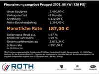 gebraucht Peugeot 2008 BlueHDi 120 EAT6 Black Edition Panorama Dyn. Kurvenlicht Klimaautom SHZ Notbremsass.