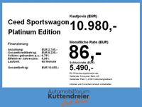 Gebraucht Kia Ceed Sportswagon Platinum Edition 128 PS (94 kW) 2014 (1k) zilinaschwarz met. Kombi