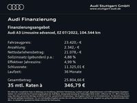 Gebraucht Audi A3 Ambiente 150 PS (110 kW) 2022 Mythosschwarz metallic Limousine
