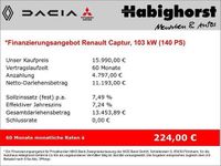 Gebraucht Renault Captur Intens 140 PS (102 kW) 2021 Weiß SUV