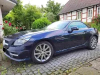 Gebraucht Mercedes SLK200 AMG line 184 PS (135 kW) 2013 Blau Cabrio