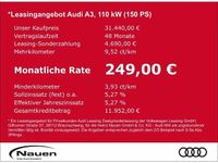 Gebraucht Audi A3 Sport 150 PS (110 kW) 2026 Brillantschwarz Limousine