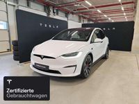 Gebraucht Tesla Model X Plaid 759 kW (1033 PS) 2023 Pearl white multicoat SUV