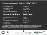 Gebraucht Audi A3 S-Line 150 PS (110 kW) 2023 Mythosschwarz metallic Limousine