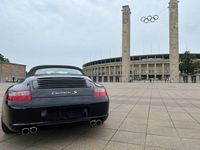 gebraucht Porsche 997 Cabrio schwarz mit " Turbo-Rädern" und Klappenauspuff