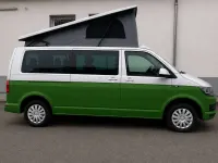 Gebraucht VW California California 150 PS (110 kW) 2019 Silbergrau / grün foliert opt Van