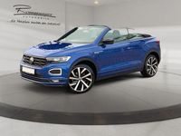 Gebraucht VW T-Roc Cabriolet R-line 150 PS (110 kW) 2021 Ravennablau metallic/schwarz Cabrio