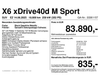 Gebraucht BMW X6 M Sport 352 PS (258 kW) 2025 Black sapphire metallic SUV