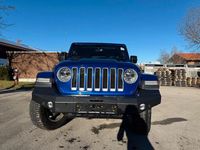 Gebraucht Jeep Wrangler Unlimited Sahara 200 PS (147 kW) 2019 Ocean blue metallic SUV