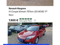 Gebraucht Renault Mégane III 116 PS (85 kW) 2013 Rot Limousine