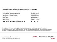 Gebraucht Audi A6 Advanced 245 PS (180 kW) 2025 Mythosschwarz metallic Kombi