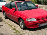 Gebraucht Ford Escort Cabriolet 105 PS (77 kW) 1990 Rot Cabrio