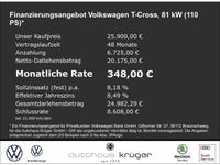 gebraucht VW T-Cross - 1.0 TSI DSG Style LED Kurvenlicht Scheinwerferreg. Sperrdiff.