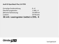 Neu Audi S3 Advanced 333 PS (244 kW) 2025 Schwarz (mythosschwarz metallic) Limousine