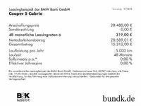 gebraucht Mini Cooper S Cabriolet - Leder,LED,Navi,DAB,Leas.ab319 Bluetooth Vollleder Klima Einpar