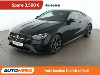 Gebraucht Mercedes E220 AMG line 194 PS (142 kW) 2022 Schwarz/baltic black Coupé